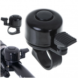 Силен метален звънец за велосипед черен