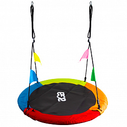 Aga Висящ люлеещ се кръг 120 cm Четири цвята с флагове