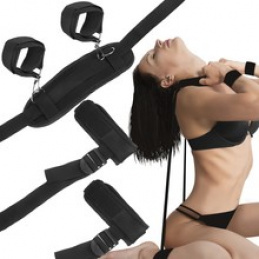 BDSM маншети за ръце и крака черни ISO 14194