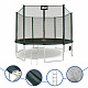 Aga SPORT PRO Батут 400 см Тъмнозелен + защитна мрежа + стълба + джоб за обувки