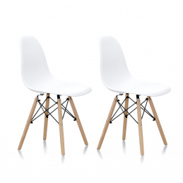 Aga 2x Трапезен стол Бял