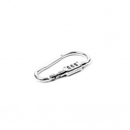 Ага Карабина с кодова ключалка 9x4,8 см Сребърна