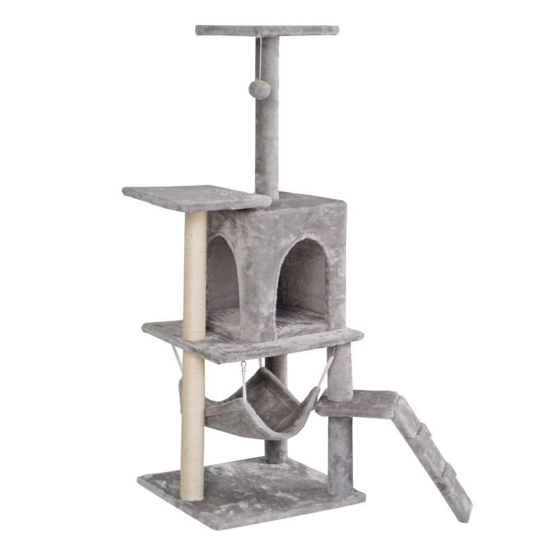 Ага Драскало за котки 42x49x136 см Сиво