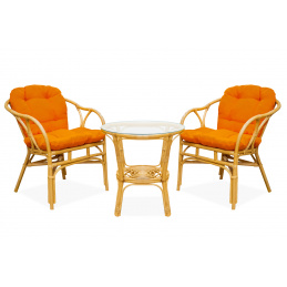 Aga Комплект от ратан SITA Светлокафяв/оранжев