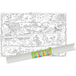 "Сафари" книга за оцветяване на пода XXL плакат