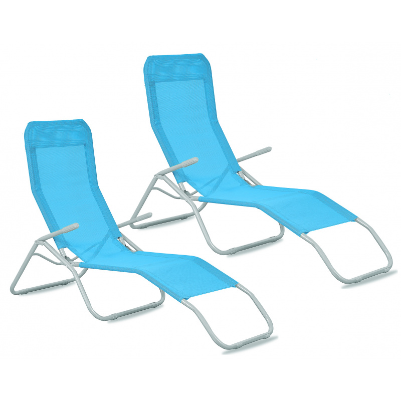 Aga 2x Градински шезлонг SIESTA Blue