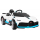 Bugatti Divo Автомобил-играчка на батерии, бял + дистанционно управление + EVA + бавен старт + LED MP3