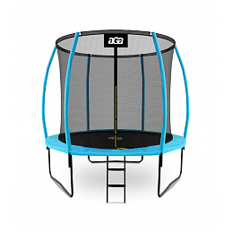 Aga SPORT EXCLUSIVE Батут 250 см Светлосин + предпазна мрежа + стълба