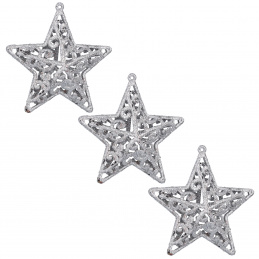 Aga Комплект коледна украса 3 бр Star Silver