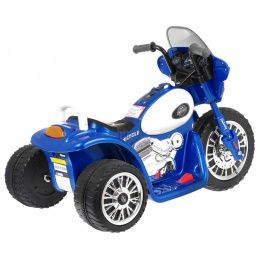 Детски велосипед с батерии Chopper Blue + 3 колела + звуци + LED светлини