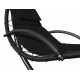 Aga Градински шезлонг с балдахин Черен