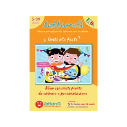 SABBIARELLI Пясъчни страници за оцветяване Покани 5+