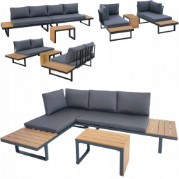 Модулен комплект градински мебели - 2 дивана, маса