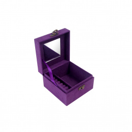 Aga Кутия за бижута 12,2x12,2x8,5 см Лилава