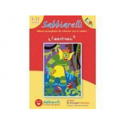 SABBIARELLI Пясъчна книжка за оцветяване Чудовища 5+