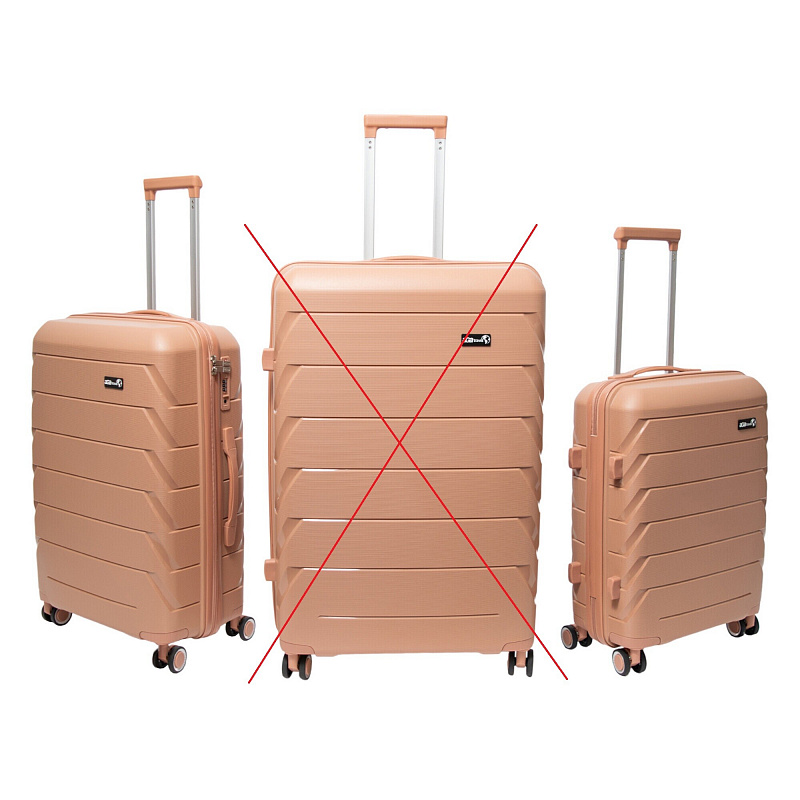 Aga Travel Комплект пътни куфари Пудрено розово, размер M + S, 6CZ017 - II. КАЧЕСТВО