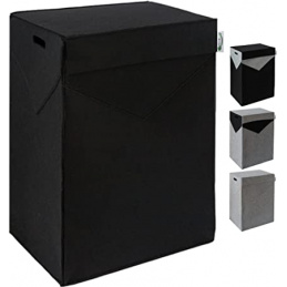 Кош за пране от филц 67x52x35cm черен