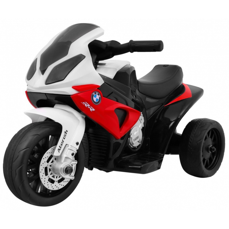 BMW S1000 RR Мини мотоциклет с батерии за деца Червен + 3 колела + звуци + LED диод