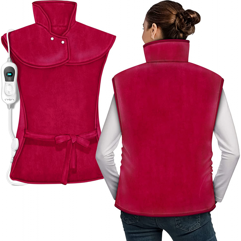 Електрическо одеяло за отопление на гърба и врата Tresko Dark Red