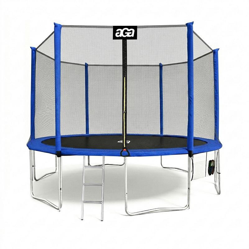 Aga SPORT PRO Батут 400 см Син + защитна мрежа + стълба + джоб за обувки