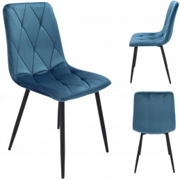 Тапициран велурен стол PIADO marine