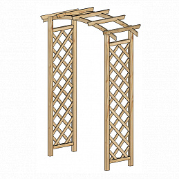 Aga Градинска пергола с арка 221,5x52x130 см - II. КАЧЕСТВО