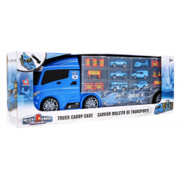 Полицейска кола 2в1 за деца 3+ Място за съхранение на пружини + пързалка за колата