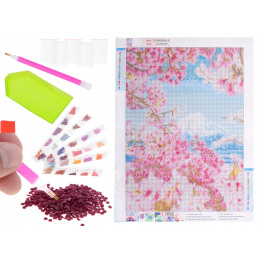 Aga Комплект от мозайка с диамантена бродерия 5D Черешов цвят