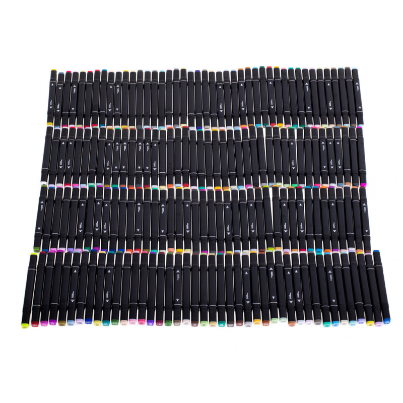 Aga Двустранни алкохолни маркери в калъф 168 броя