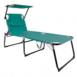 Linder Exclusiv Градински шезлонг XXL с балдахин Aqua