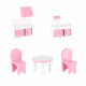 Aga Къщичка за кукли от MDF с мебели 70 cm Pink LED