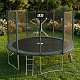 Aga SPORT PRO Батут 400 см Тъмнозелен + защитна мрежа + стълба + джоб за обувки