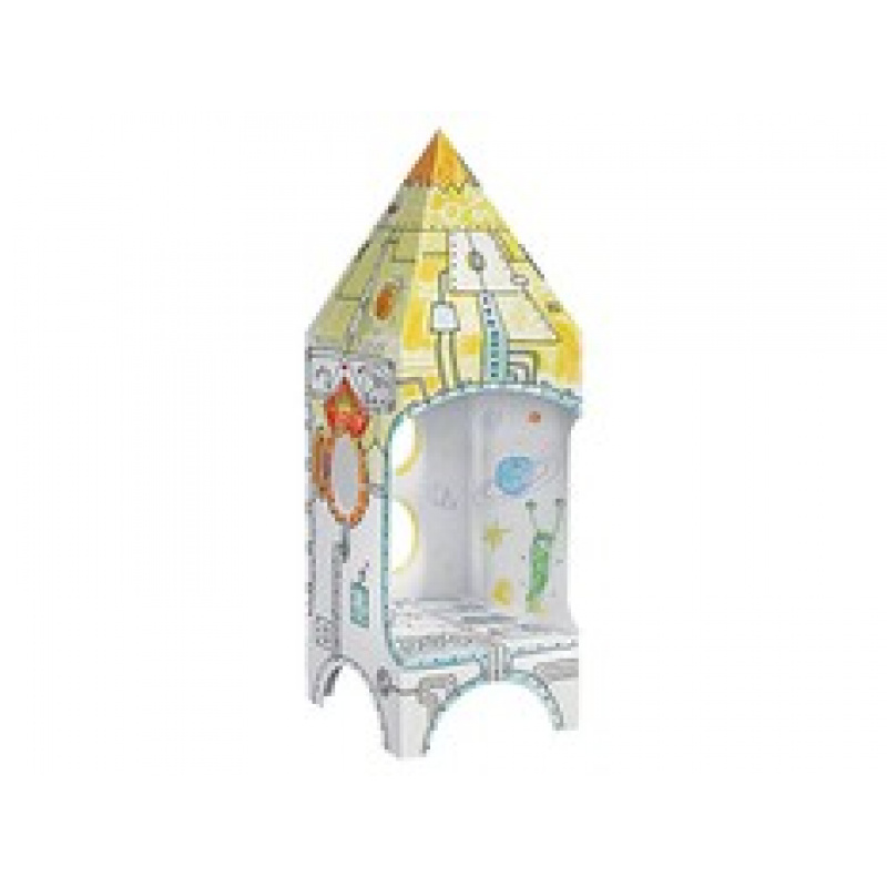 MONUMI 3D Сгъваема книжка за оцветяване Rocket House 4+