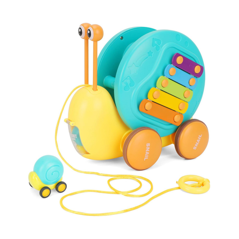 Aga4Kids Дървено охлювче с ксилофон Син