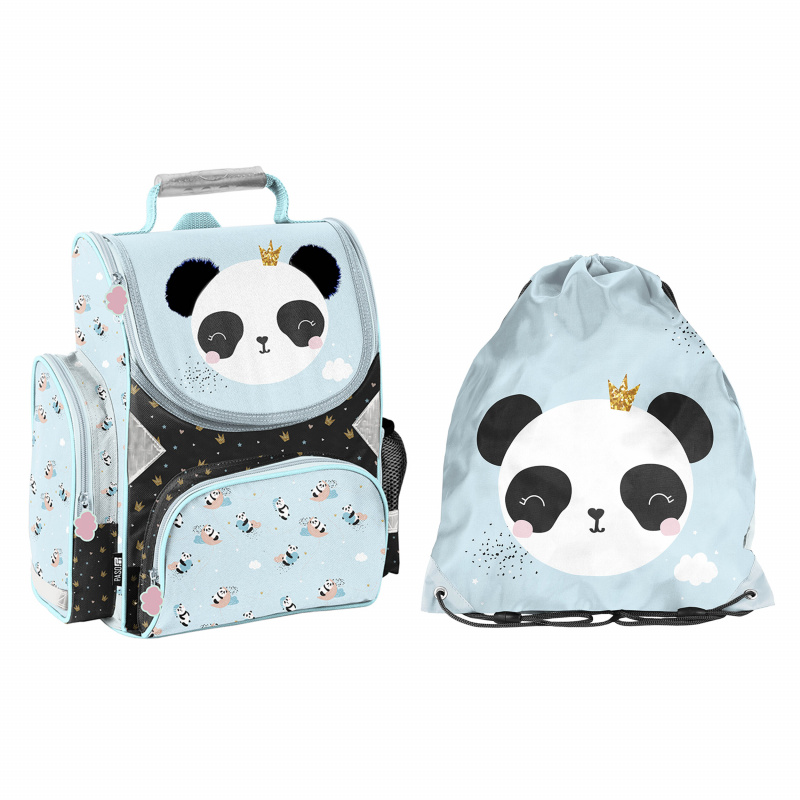 Paso Училищен комплект куфарче + чанта за гърба Panda