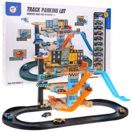 4-етажен паркинг с асансьор за деца 3+ Коли хеликоптер + пързалка