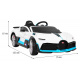 Bugatti Divo Автомобил-играчка на батерии, бял + дистанционно управление + EVA + бавен старт + LED MP3