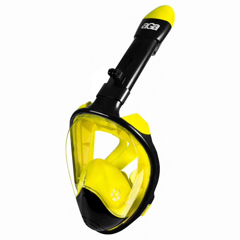 Aga Целолицева маска за гмуркане с шнорхел S/M Black/Yellow