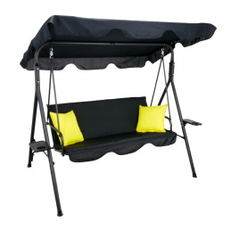 Aga Градинска люлка 170x118x153 см Черна