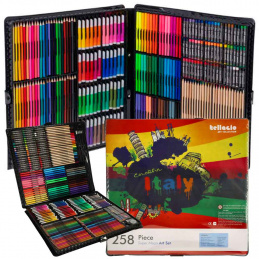 Aga Пластмасов комплект за рисуване в калъф 258 бр