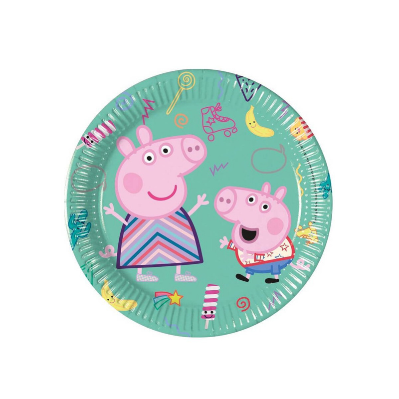 Peppa Pig Хартиени чинии Peppa Pig 20 cm 8 бр