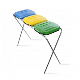 Поставка за торби за боклук Aga 3x120 л Жълт, Син, Зелен