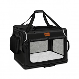 Tresko Клетка за кучета и котки 50x34x34 см Черна