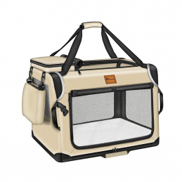 Tresko Клетка за кучета и котки 92x63x63 см Бежова