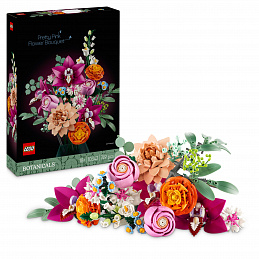 LEGO® Botanicals 10342 Krásná kytice růžových květin 6DZ144 - II JAKOST