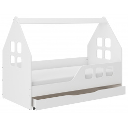 Дървени играчки Детско легло HOUSE 160x80 cm с чекмедже + матрак