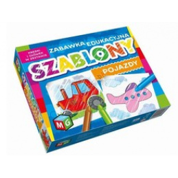 Комплект шаблони за животни и превозни средства с пастел KS0013