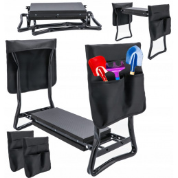 Стол - градински наколенник 3в1 черен