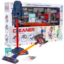 Комплект за почистване 3 в 1 за деца Ръчна вертикална прахосмукачка + четки + докинг станция