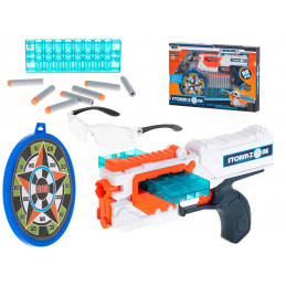 Детски картечен пистолет Aga с очила + 18 патрона